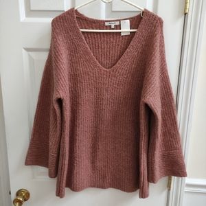 Madewell Abbott Sweater Tunic women's M Heather rose